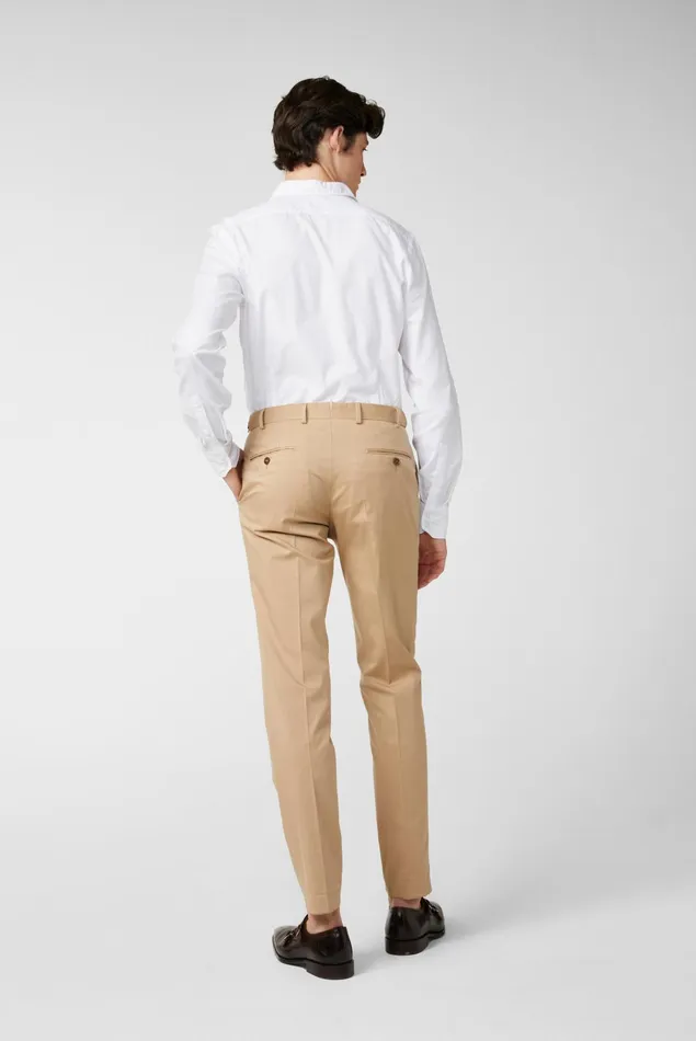 Van Laack Jeans and Pants Men CottonStretch Trousers Slim Fit Beige Van Laack Jeans and Pants Men CottonStretch Trousers Slim Fit Beige