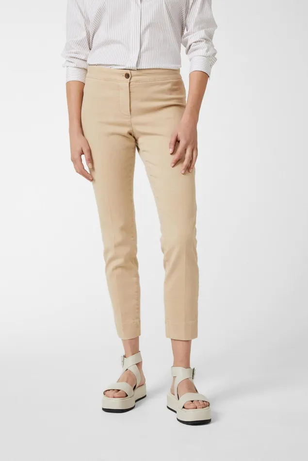Van Laack Jeans and Pants Women Modern Fit Chino Beige