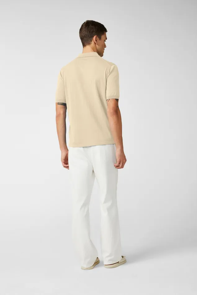 Van Laack Poloshirts Men Knitted Air Cotton PoloShirt Beige Van Laack Poloshirts Men Knitted Air Cotton PoloShirt Beige