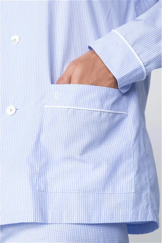 Van Laack Pyjamas Men Small Gingham Checked Poplin Pyjamas Van Laack Pyjamas Men Small Gingham Checked Poplin Pyjamas