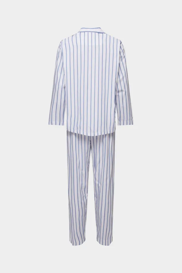 Van Laack Pyjamas Men Striped Printed CottonPoplin Pyjamas White Blue Van Laack Pyjamas Men Striped Printed CottonPoplin Pyjamas White Blue