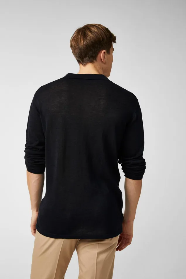 Van Laack Sweaters and Cardigans Men Knitted VNeck Longsleeve Polo Blue Van Laack Sweaters and Cardigans Men Knitted VNeck Longsleeve Polo Blue