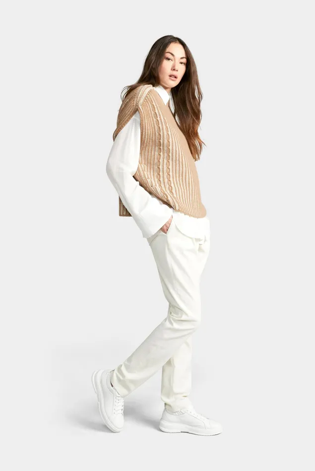 Van Laack Sweaters and Cardigans Women Plated CashmereMix Slipover Beige Van Laack Sweaters and Cardigans Women Plated CashmereMix Slipover Beige