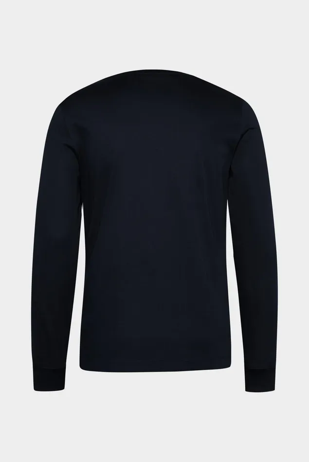 Van Laack TShirts Men Longsleeve Swiss Cotton Jersey Crew Neck TShirt Navy Van Laack TShirts Men Longsleeve Swiss Cotton Jersey Crew Neck TShirt Navy
