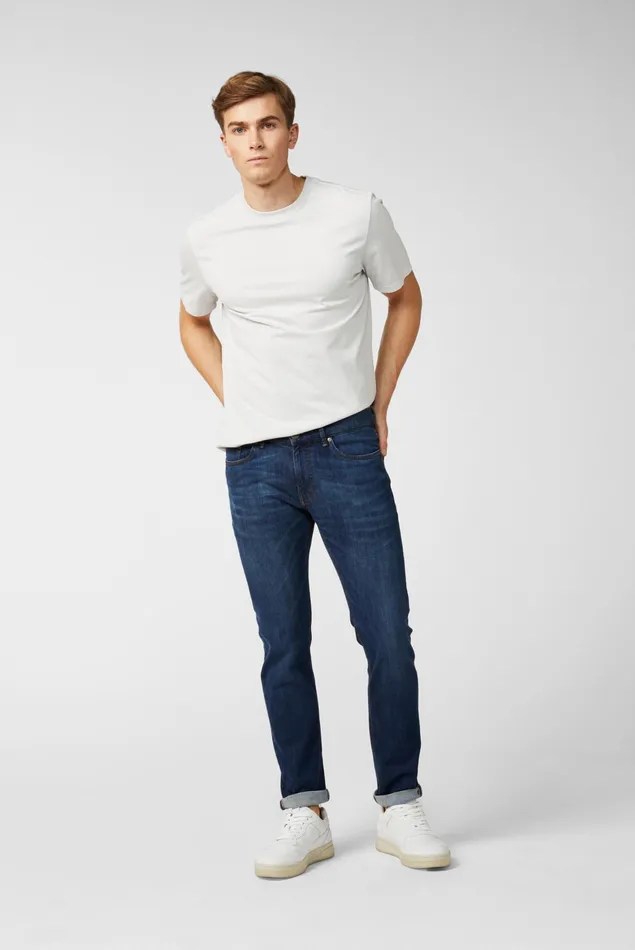 Van Laack TShirts Men Relaxed Fit Crew Neck Jersey TShirt Beige