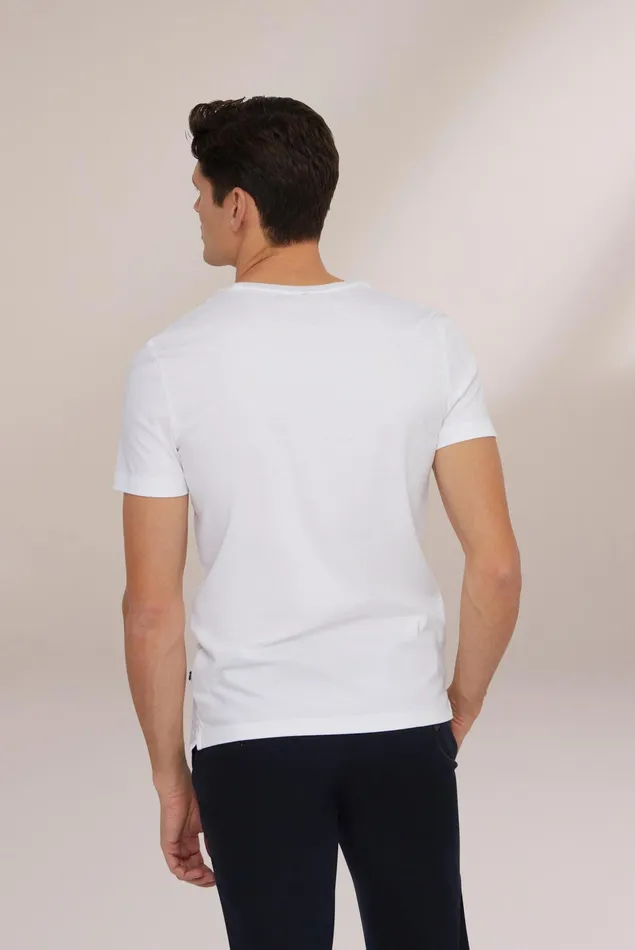Van Laack TShirts Men Swiss Cotton Jersey Crew Neck TShirt White Van Laack TShirts Men Swiss Cotton Jersey Crew Neck TShirt White