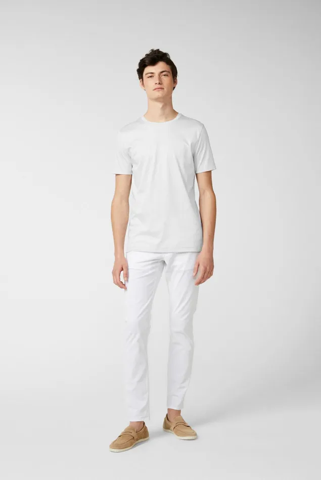Van Laack TShirts Men Swiss Cotton Jersey Crew Neck TShirt White Van Laack TShirts Men Swiss Cotton Jersey Crew Neck TShirt White
