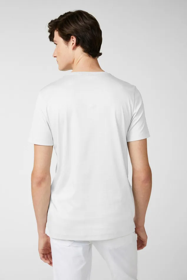 Van Laack TShirts Men Swiss Cotton Jersey Crew Neck TShirt White Van Laack TShirts Men Swiss Cotton Jersey Crew Neck TShirt White