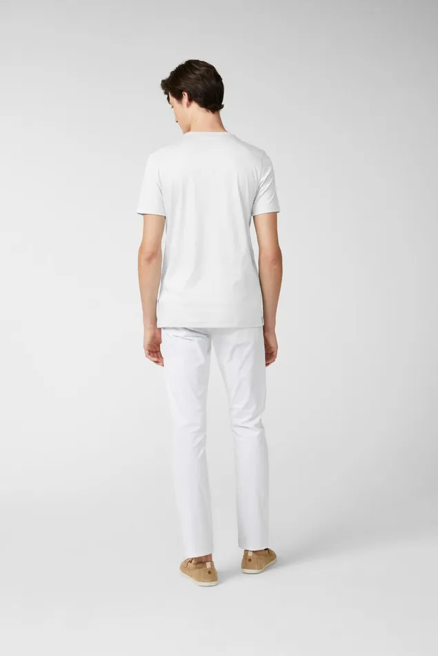 Van Laack TShirts Men Swiss Cotton Jersey Crew Neck TShirt White Van Laack TShirts Men Swiss Cotton Jersey Crew Neck TShirt White