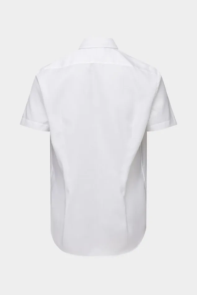 Van Laack TailorFit Shirts Men Short Sleeve Shirt In Natural Stretch Cotton White Van Laack TailorFit Shirts Men Short Sleeve Shirt In Natural Stretch Cotton White