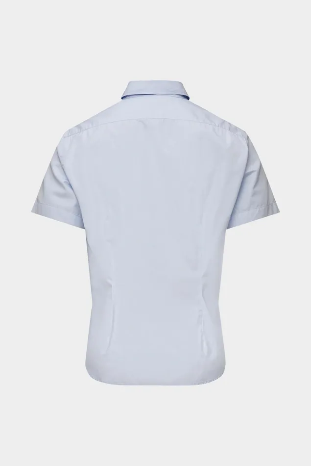 Van Laack TailorFit Shirts Men Shortsleeved Shirt In Cotton Poplin Blue Van Laack TailorFit Shirts Men Shortsleeved Shirt In Cotton Poplin Blue