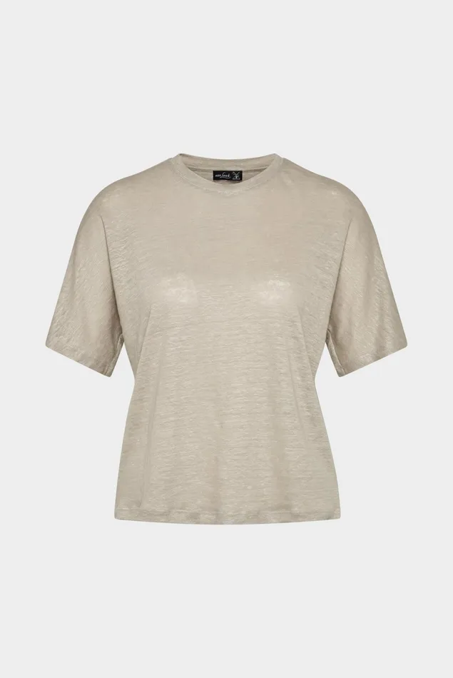 Van Laack Tops and TShirts Women Linen Jersey Tshirt Boxy Fit Beige Van Laack Tops and TShirts Women Linen Jersey Tshirt Boxy Fit Beige