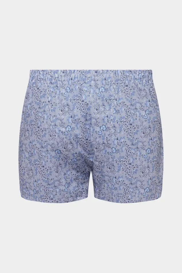 Van Laack Underwear Men StripedFlowerPrinted Cotton Poplin Boxer Shorts Blue Van Laack Underwear Men StripedFlowerPrinted Cotton Poplin Boxer Shorts Blue