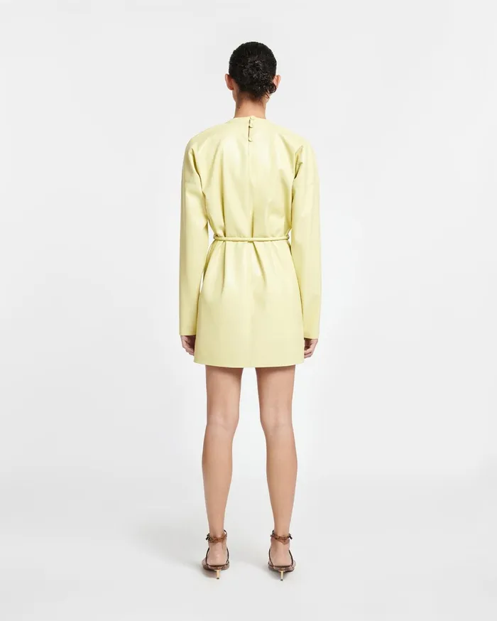 Vanessa Okobor AltLeather Mini Dress Lemongrass Women Nanushka Dresses