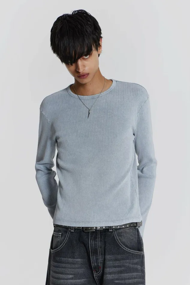 Vapor Long Sleeve Grey Men Jaded London TShirts Vapor Long Sleeve Grey Men Jaded London TShirts