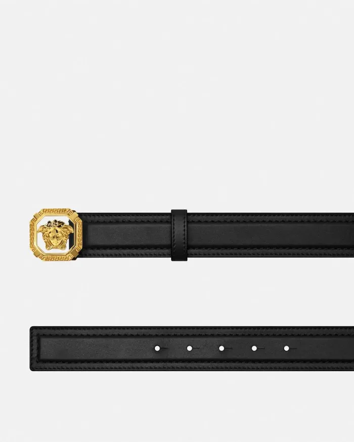 Versace Belts La Medusa Leather Belt 35 Cm Blackgold 8211 Men Versace Belts La Medusa Leather Belt 35 Cm Blackgold 8211 Men