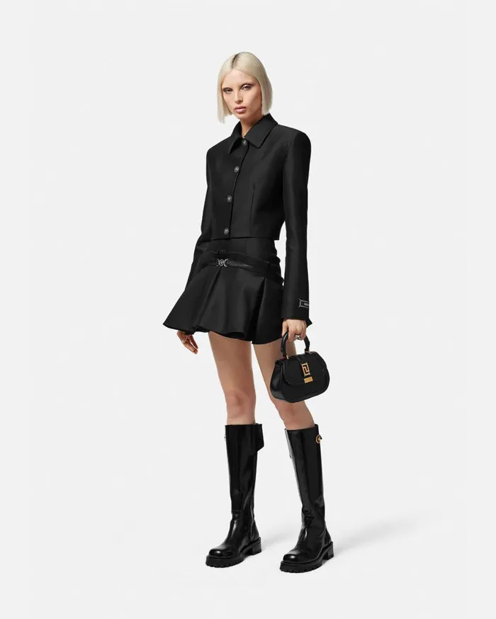 Versace Blazer and Jackets Crop Blouson Jacket Black 8211 Women Versace Blazer and Jackets Crop Blouson Jacket Black 8211 Women