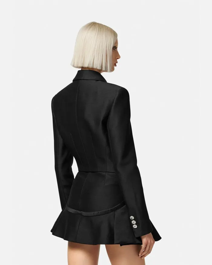 Versace Blazer and Jackets Crop Blouson Jacket Black 8211 Women Versace Blazer and Jackets Crop Blouson Jacket Black 8211 Women