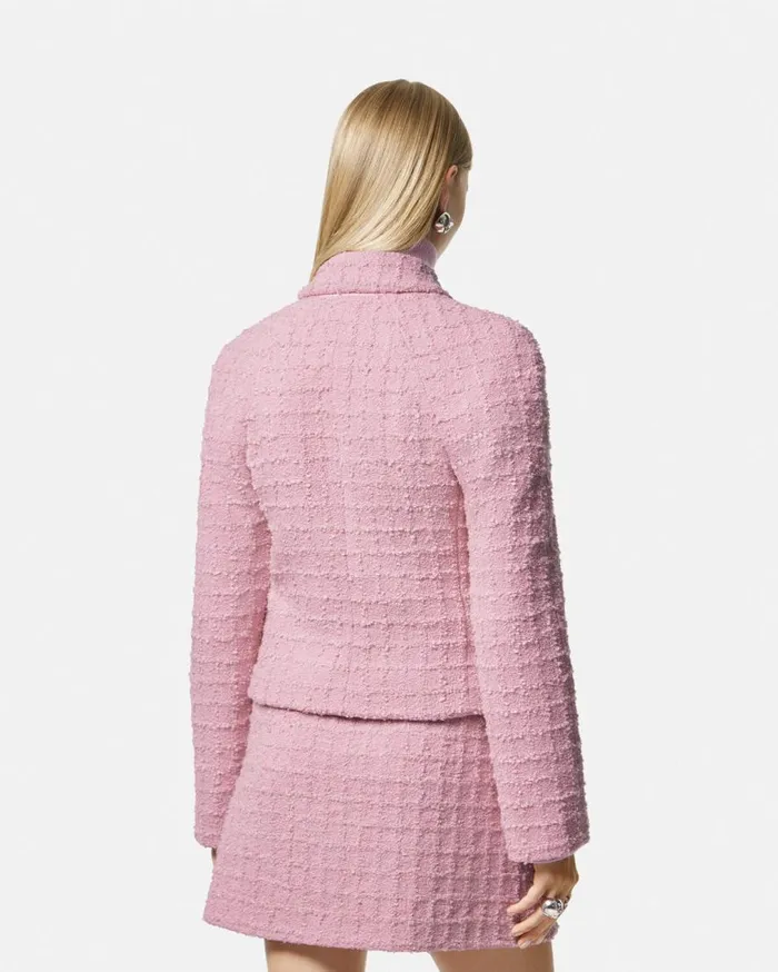 Versace Blazer and Jackets Heritage Tweed Raglan Jacket Light Pink 8211 Women Versace Blazer and Jackets Heritage Tweed Raglan Jacket Light Pink 8211 Women