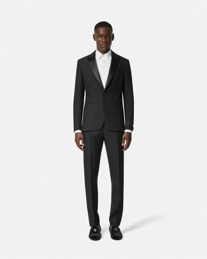 Versace Blazers and Suits MohairBlend SingleBreasted Blazer Black 8211 Men Versace Blazers and Suits MohairBlend SingleBreasted Blazer Black 8211 Men