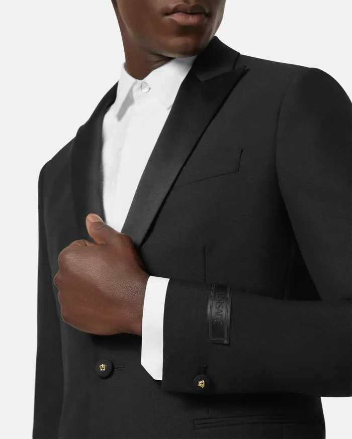 Versace Blazers and Suits MohairBlend SingleBreasted Blazer Black 8211 Men Versace Blazers and Suits MohairBlend SingleBreasted Blazer Black 8211 Men