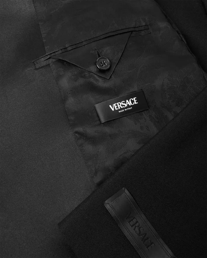 Versace Blazers and Suits MohairBlend SingleBreasted Blazer Black 8211 Men Versace Blazers and Suits MohairBlend SingleBreasted Blazer Black 8211 Men