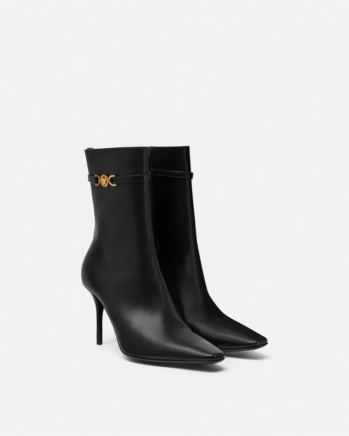 Versace Boots Medusa 03995 Ankle Boots 85 Mm Blackgold 8211 Women Versace Boots Medusa 03995 Ankle Boots 85 Mm Blackgold 8211 Women