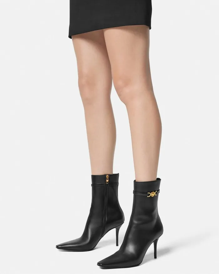 Versace Boots Medusa 03995 Ankle Boots 85 Mm Blackgold 8211 Women Versace Boots Medusa 03995 Ankle Boots 85 Mm Blackgold 8211 Women