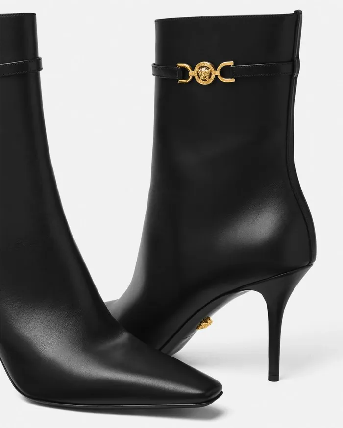 Versace Boots Medusa 03995 Ankle Boots 85 Mm Blackgold 8211 Women Versace Boots Medusa 03995 Ankle Boots 85 Mm Blackgold 8211 Women