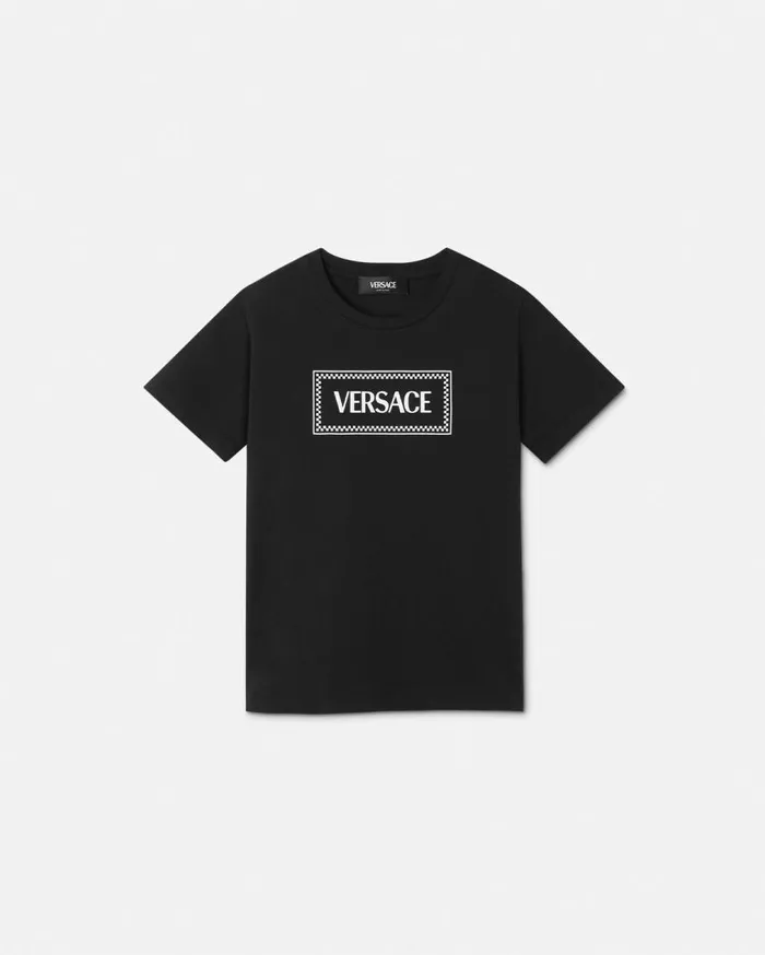Versace Clothing 90s Vintage Logo Kids TShirt Black 8211 Children