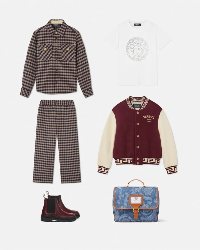 Versace Clothing Checked Flannel Kids Overshirt Brown 8211 Children Versace Clothing Checked Flannel Kids Overshirt Brown 8211 Children