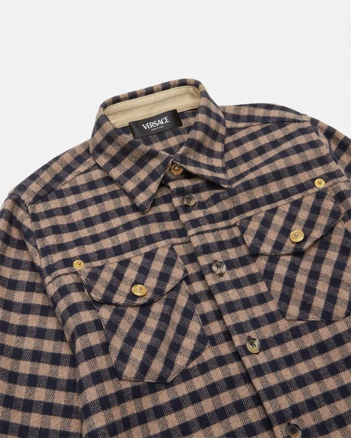 Versace Clothing Checked Flannel Kids Overshirt Brown 8211 Children Versace Clothing Checked Flannel Kids Overshirt Brown 8211 Children