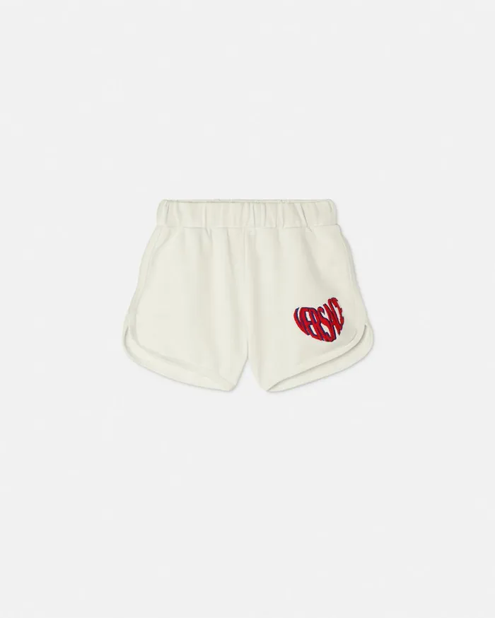 Versace Clothing Heart Versace Logo Kids Sweat Shorts Whiteprint 8211 Children