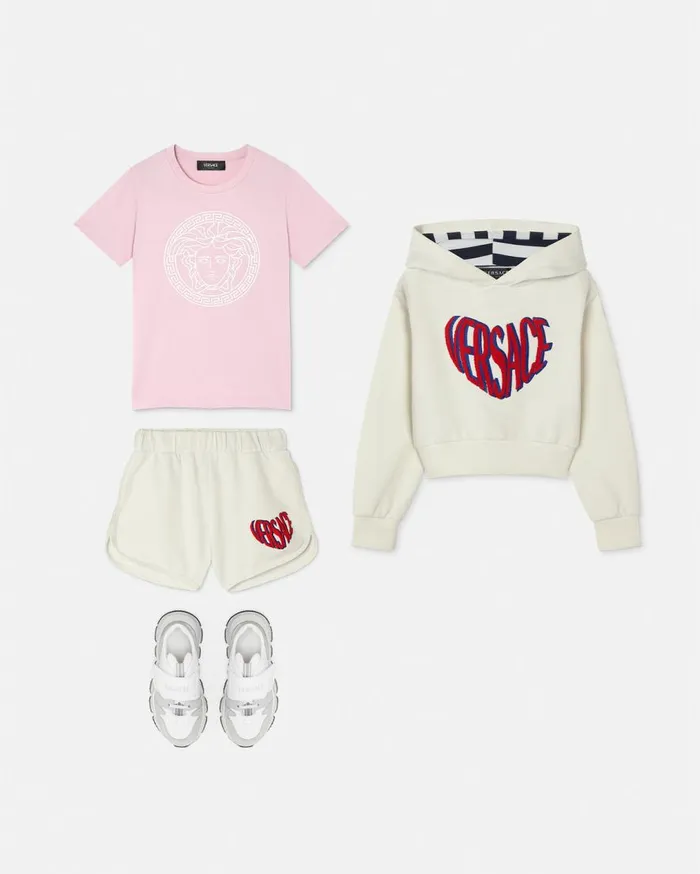 Versace Clothing Heart Versace Logo Kids Sweat Shorts Whiteprint 8211 Children Versace Clothing Heart Versace Logo Kids Sweat Shorts Whiteprint 8211 Children