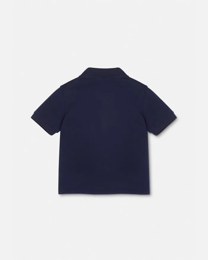 Versace Clothing Medusa Embroidered Baby Polo Shirt Bluegold 8211 Children Versace Clothing Medusa Embroidered Baby Polo Shirt Bluegold 8211 Children