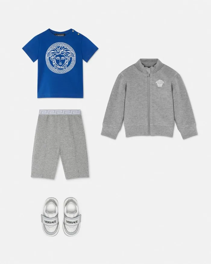 Versace Clothing Medusa Embroidery Baby Sweatshirt Gray 8211 Children Versace Clothing Medusa Embroidery Baby Sweatshirt Gray 8211 Children
