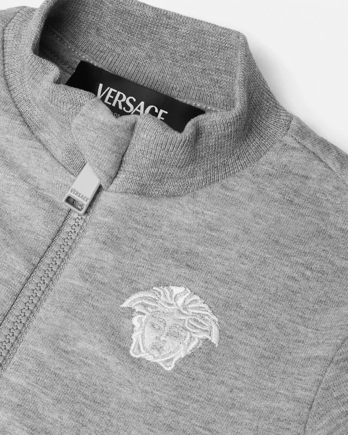 Versace Clothing Medusa Embroidery Baby Sweatshirt Gray 8211 Children Versace Clothing Medusa Embroidery Baby Sweatshirt Gray 8211 Children