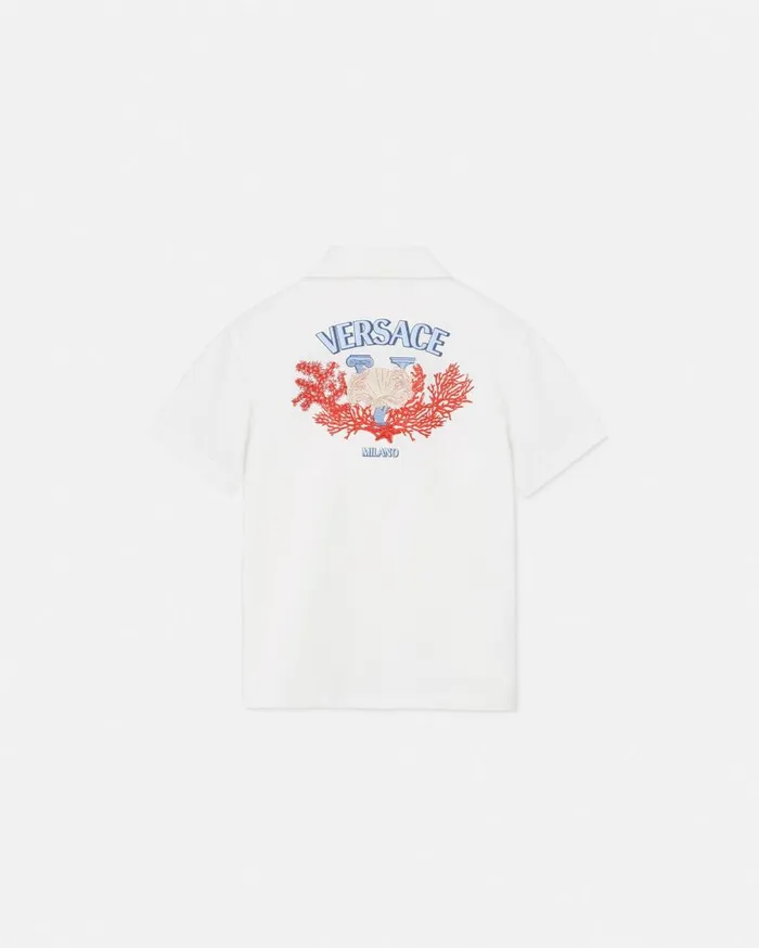 Versace Clothing University Coral Kids Polo Shirt Whiteprint 8211 Children Versace Clothing University Coral Kids Polo Shirt Whiteprint 8211 Children