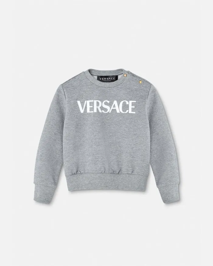 Versace Clothing Versace Logo Baby Sweatshirt Gray 8211 Children
