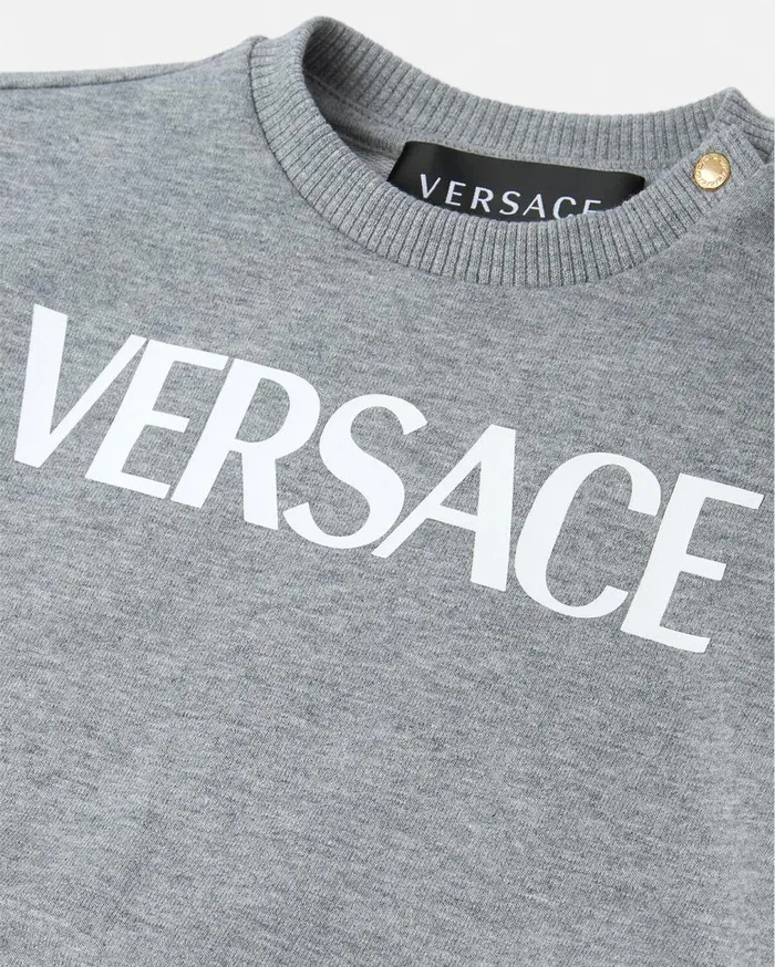 Versace Clothing Versace Logo Baby Sweatshirt Gray 8211 Children Versace Clothing Versace Logo Baby Sweatshirt Gray 8211 Children