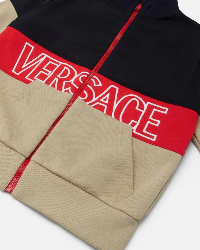 Versace Clothing Versace Logo Kids Sweatshirt Blackbeige 8211 Children Versace Clothing Versace Logo Kids Sweatshirt Blackbeige 8211 Children