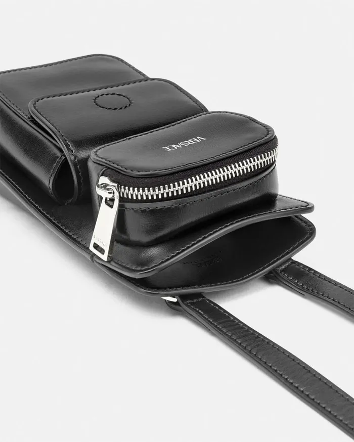 Versace Crossbody and Messengers Cargo Crossbody Bag Blacksilver 8211 Men Versace Crossbody and Messengers Cargo Crossbody Bag Blacksilver 8211 Men