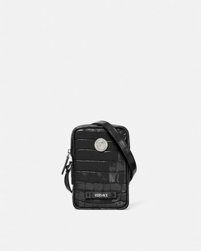 Versace Crossbody and Messengers Medusa Biggie Small Crossbody Bag Blacksilver 8211 Men