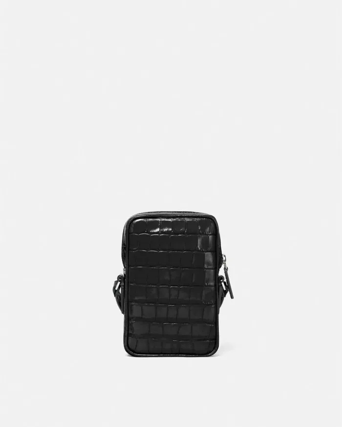 Versace Crossbody and Messengers Medusa Biggie Small Crossbody Bag Blacksilver 8211 Men Versace Crossbody and Messengers Medusa Biggie Small Crossbody Bag Blacksilver 8211 Men