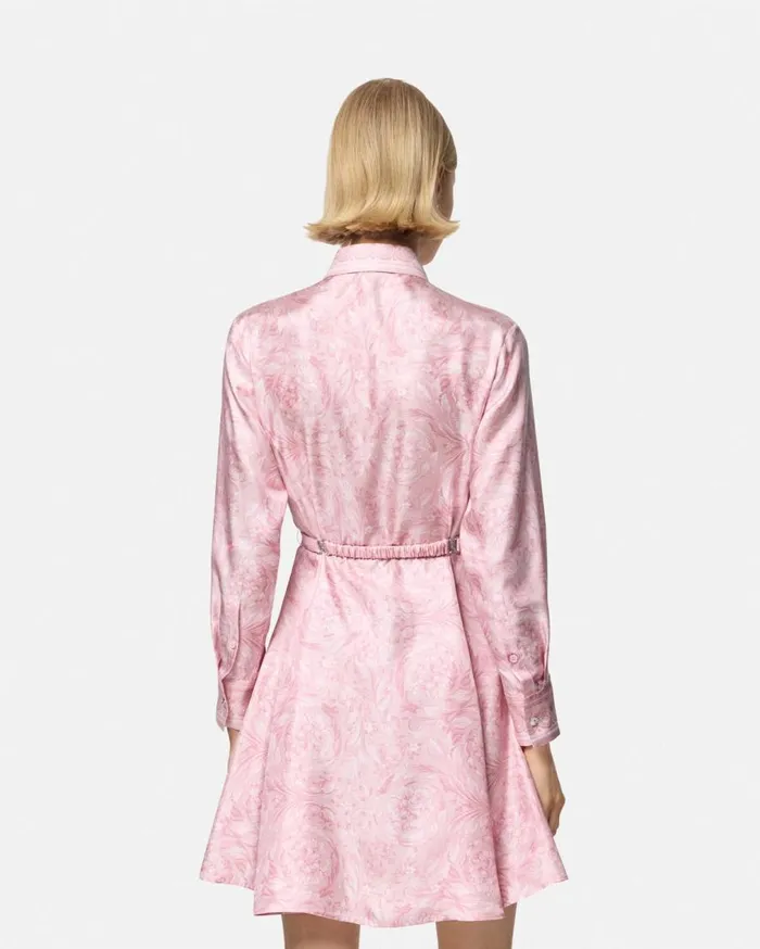 Versace Dresses Barocco Silk Midi Shirt Dress Pinkprint 8211 Women Versace Dresses Barocco Silk Midi Shirt Dress Pinkprint 8211 Women