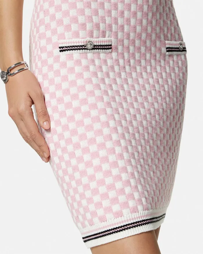 Versace Dresses Contrasto Jacquard Knit Mini Dress Pinkprint 8211 Women Versace Dresses Contrasto Jacquard Knit Mini Dress Pinkprint 8211 Women