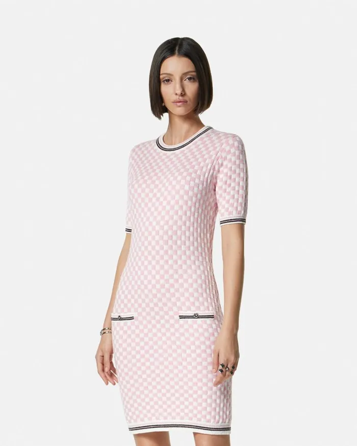 Versace Dresses Contrasto Jacquard Knit Mini Dress Pinkprint 8211 Women Versace Dresses Contrasto Jacquard Knit Mini Dress Pinkprint 8211 Women