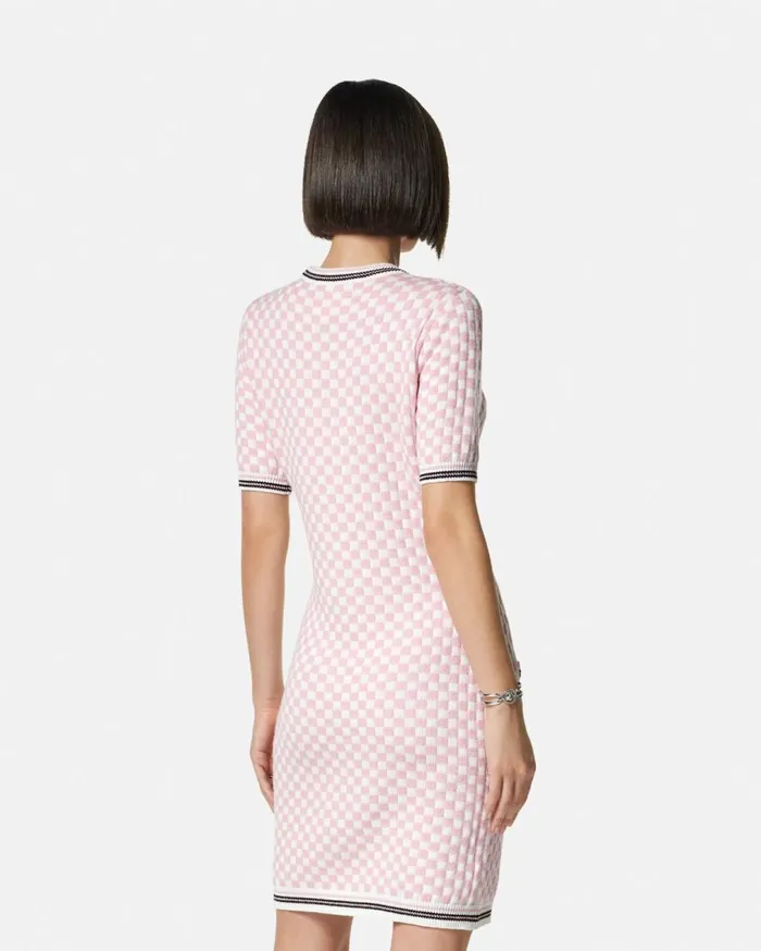 Versace Dresses Contrasto Jacquard Knit Mini Dress Pinkprint 8211 Women Versace Dresses Contrasto Jacquard Knit Mini Dress Pinkprint 8211 Women