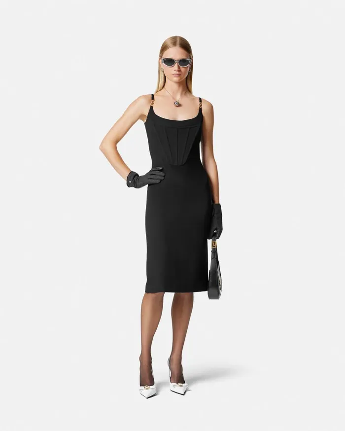 Versace Dresses Corset Midi Dress Black 8211 Women Versace Dresses Corset Midi Dress Black 8211 Women