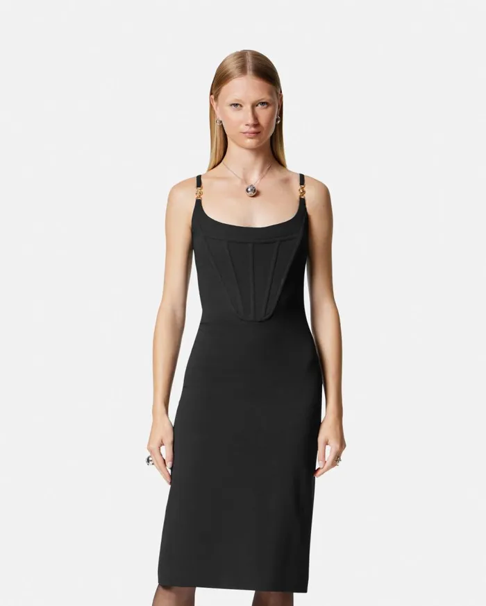 Versace Dresses Corset Midi Dress Black 8211 Women Versace Dresses Corset Midi Dress Black 8211 Women